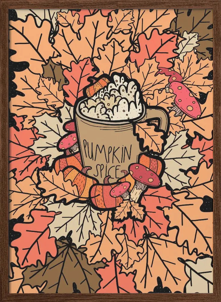 Pumpkin Spice - Stretched Canvas, Poster or Fine Art Print I Heart Wall Art