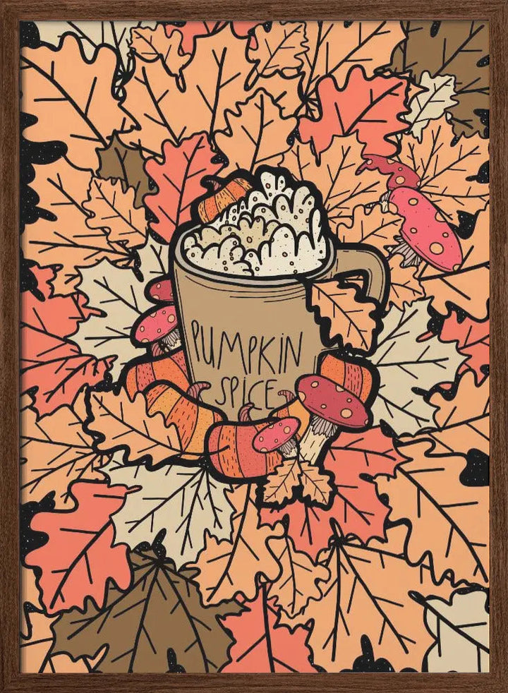 Pumpkin Spice - Stretched Canvas, Poster or Fine Art Print I Heart Wall Art
