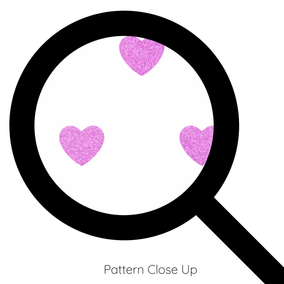 Purple Glitter-Look Loveheart Wallpaper - Quality Peel and Stick Adhesive