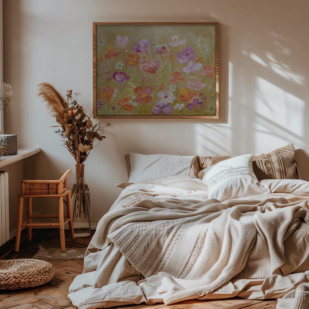 Purple Honey Thrive - Stretched Canvas, Poster or Fine Art Print I Heart Wall Art