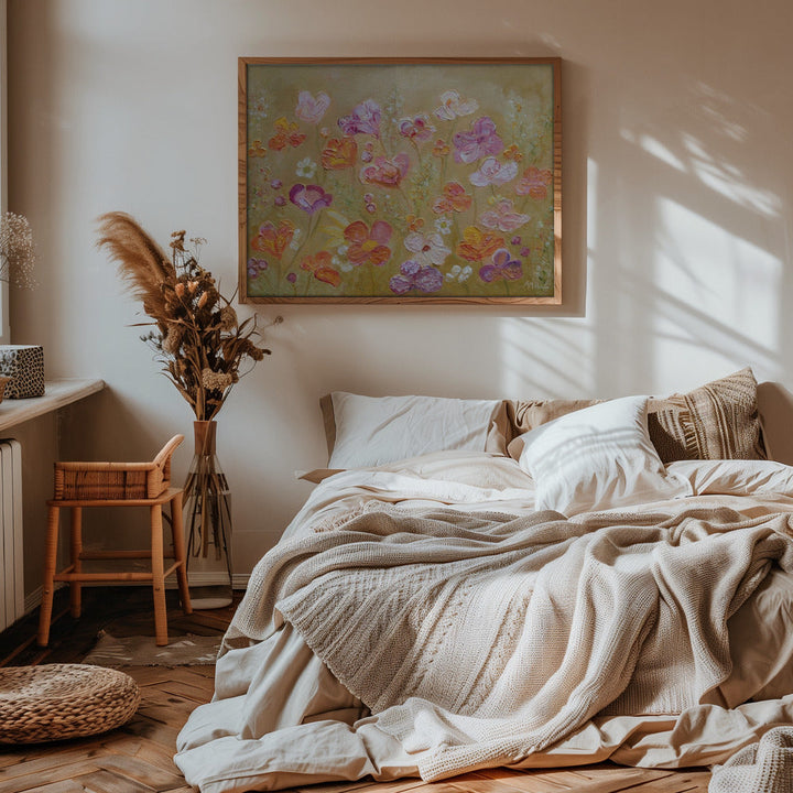 Purple Honey Thrive - Stretched Canvas, Poster or Fine Art Print I Heart Wall Art