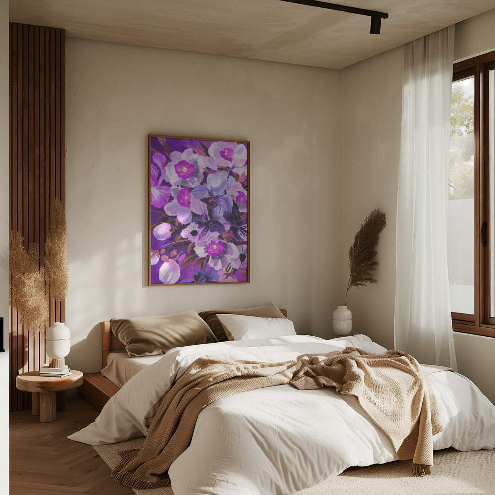 Purple Orchid - Stretched Canvas, Poster or Fine Art Print I Heart Wall Art