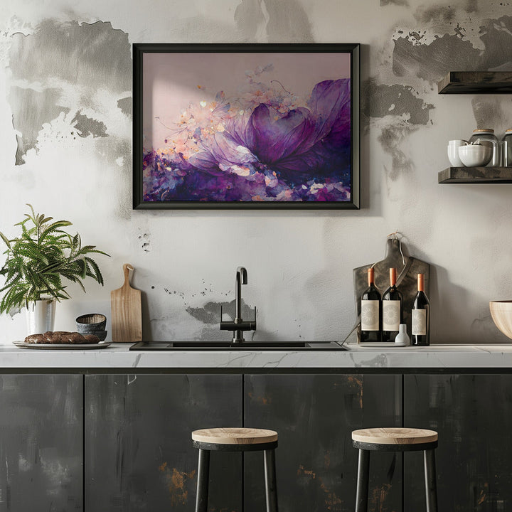 Purple Wild Flowers - Stretched Canvas, Poster or Fine Art Print I Heart Wall Art