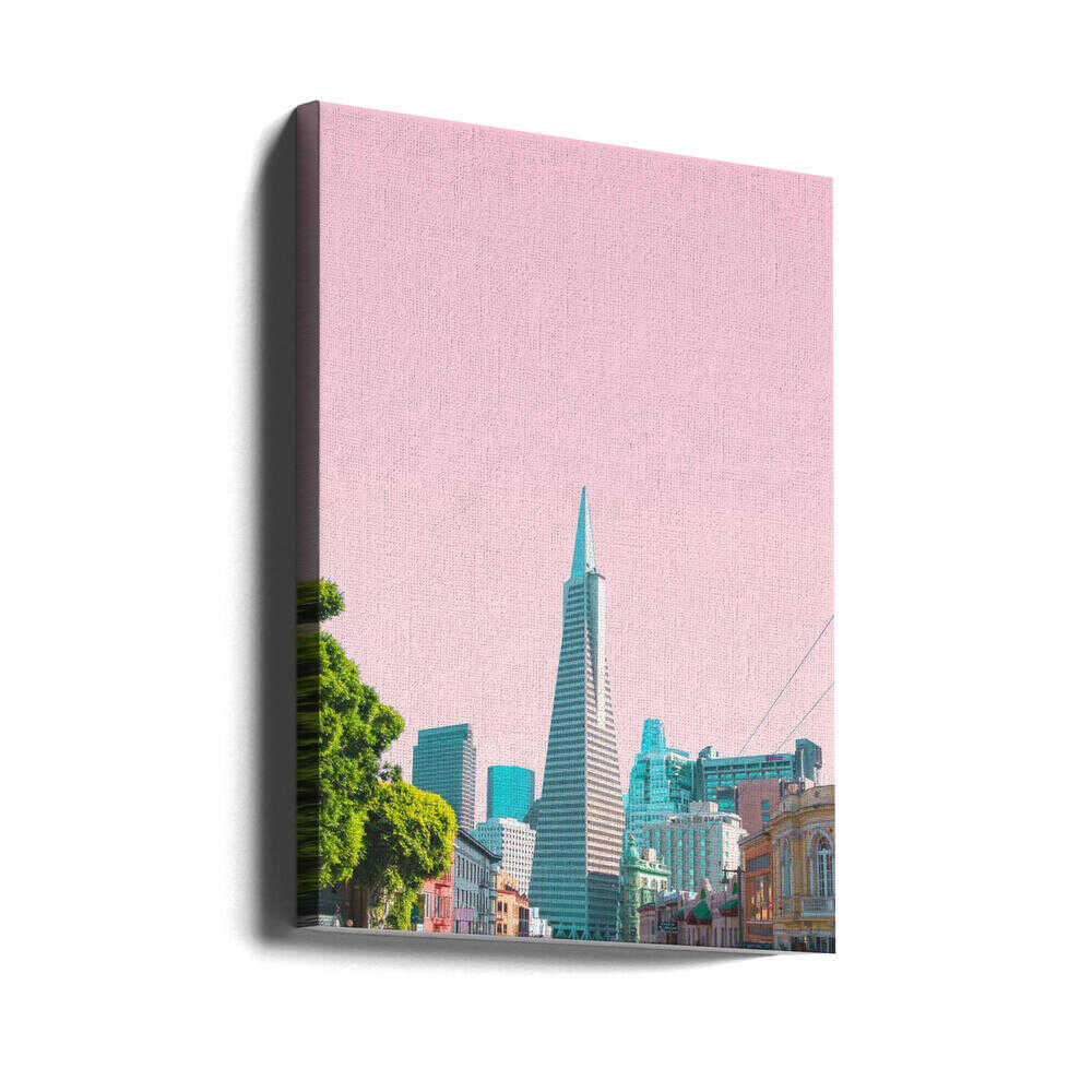 Pyramid in the City - Stretched Canvas, Poster or Fine Art Print - I Heart Wall Art - Poster Print, Canvas Print or Framed Art Print