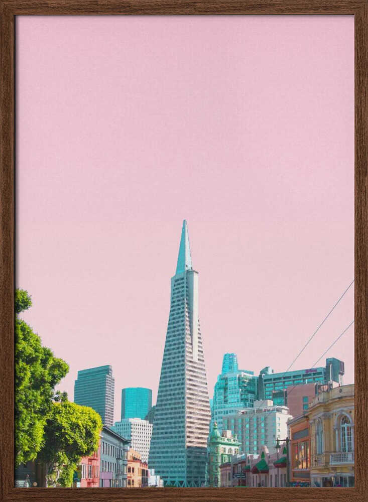 Pyramid in the City - Stretched Canvas, Poster or Fine Art Print - I Heart Wall Art - Poster Print, Canvas Print or Framed Art Print