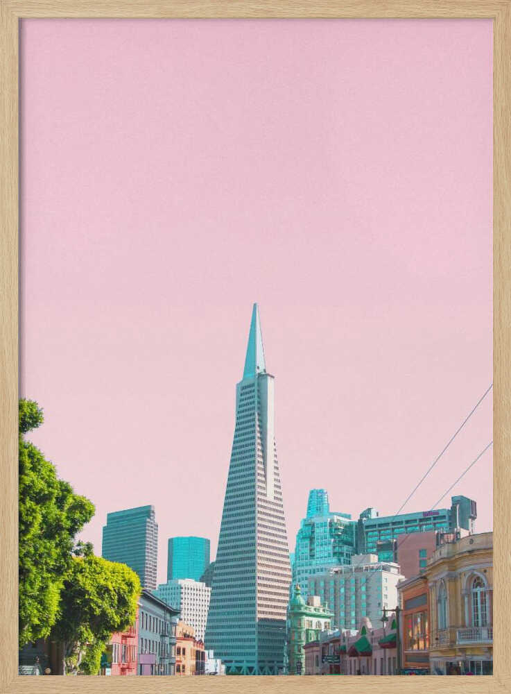 Pyramid in the City - Stretched Canvas, Poster or Fine Art Print - I Heart Wall Art - Poster Print, Canvas Print or Framed Art Print