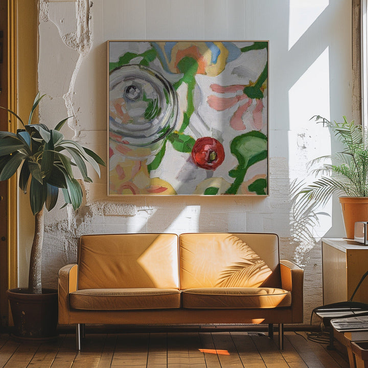 Quadrille Print - Square Stretched Canvas, Poster or Fine Art Print I Heart Wall Art