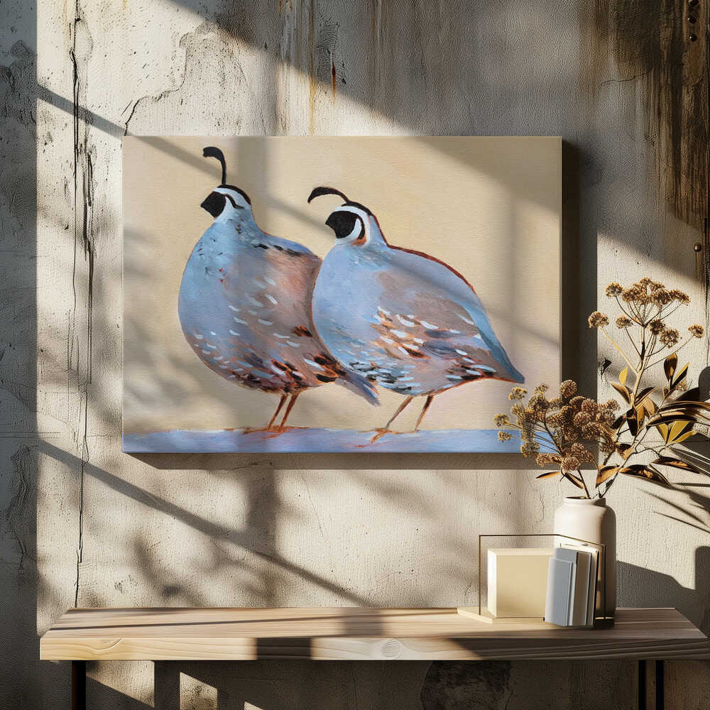 Quail 25 - Stretched Canvas, Poster or Fine Art Print - I Heart Wall Art - Poster Print, Canvas Print or Framed Art Print