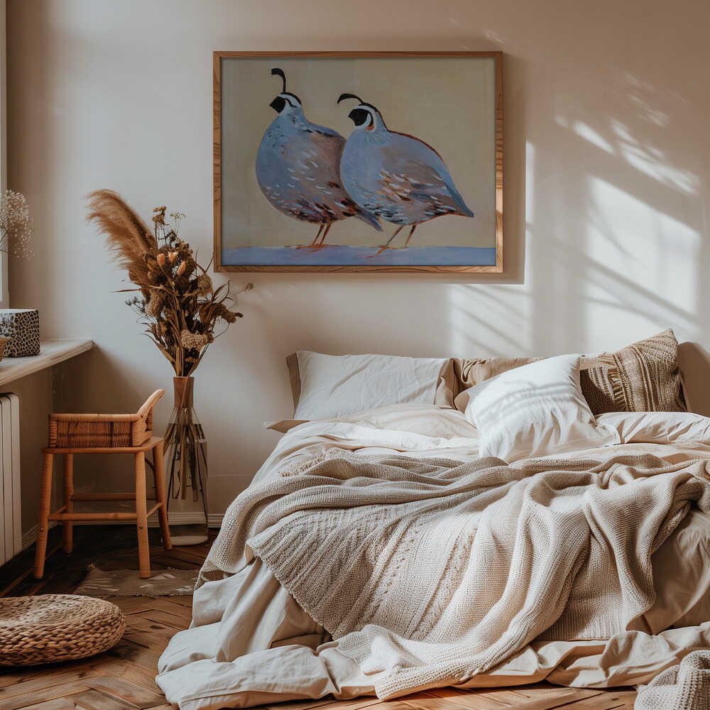 Quail 25 - Stretched Canvas, Poster or Fine Art Print - I Heart Wall Art - Poster Print, Canvas Print or Framed Art Print