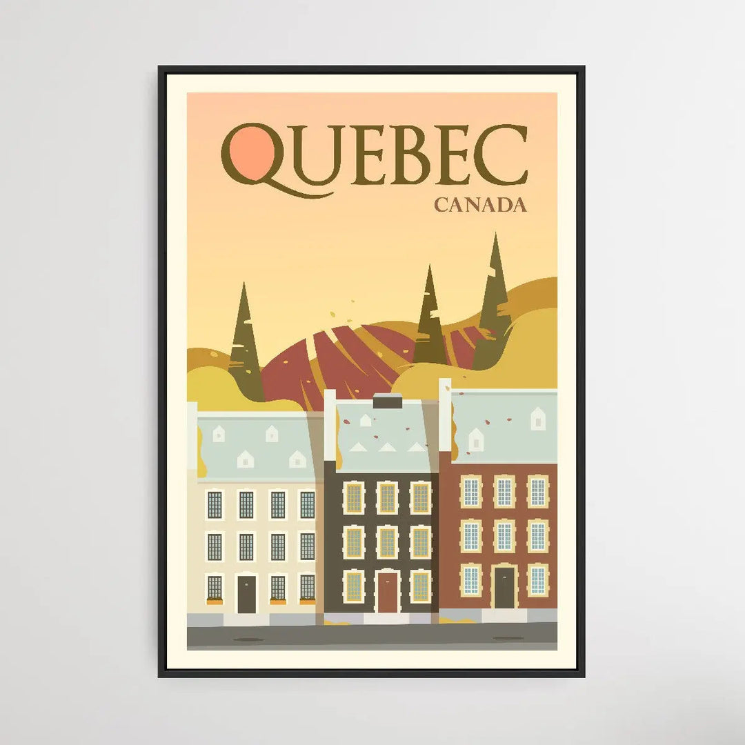 Quebec - Vintage Style Travel Print - I Heart Wall Art