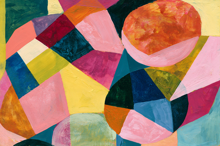 xxxx by IHeartStudio - Colourful Geometric Canvas Print
