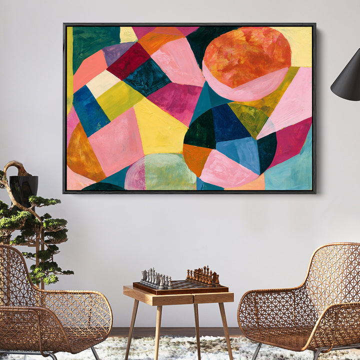 xxxx by IHeartStudio - Colourful Geometric Canvas Print