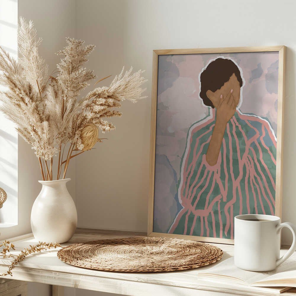 Quiet Moment Stripes - Stretched Canvas, Poster or Fine Art Print - I Heart Wall Art - Poster Print, Canvas Print or Framed Art Print