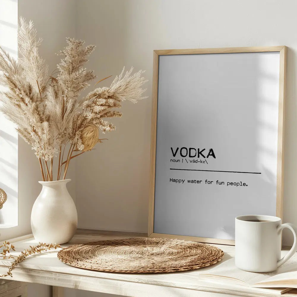 Quote Vodka Fun - Stretched Canvas, Poster or Fine Art Print I Heart Wall Art