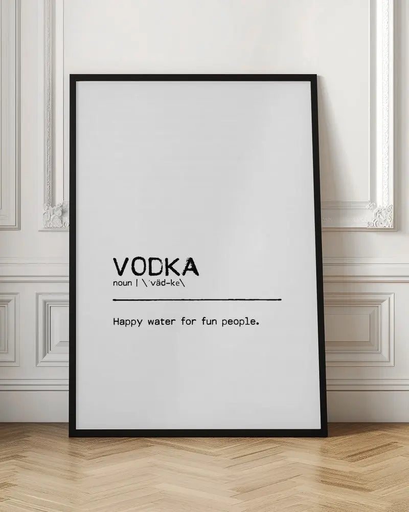 Quote Vodka Fun - Stretched Canvas, Poster or Fine Art Print I Heart Wall Art
