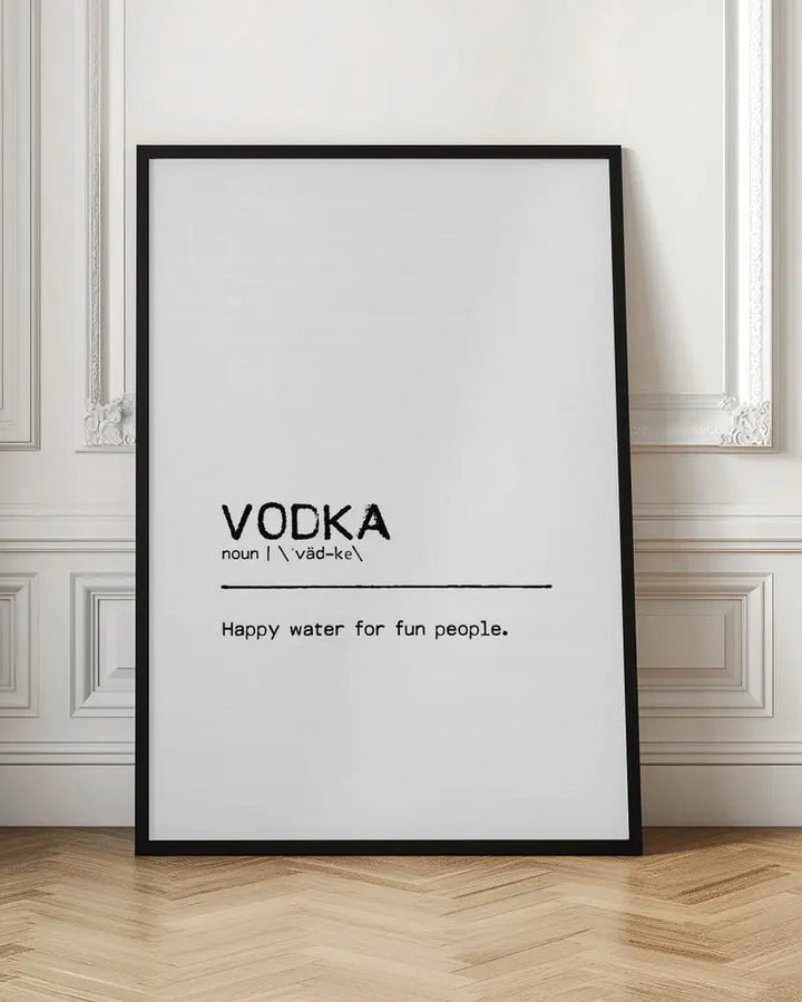 Quote Vodka Fun - Stretched Canvas, Poster or Fine Art Print I Heart Wall Art