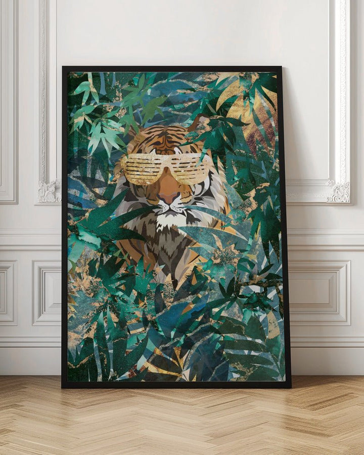 R&amp;amp;B Tiger in the jungle - Stretched Canvas, Poster or Fine Art Print - I Heart Wall Art - Poster Print, Canvas Print or Framed Art Print