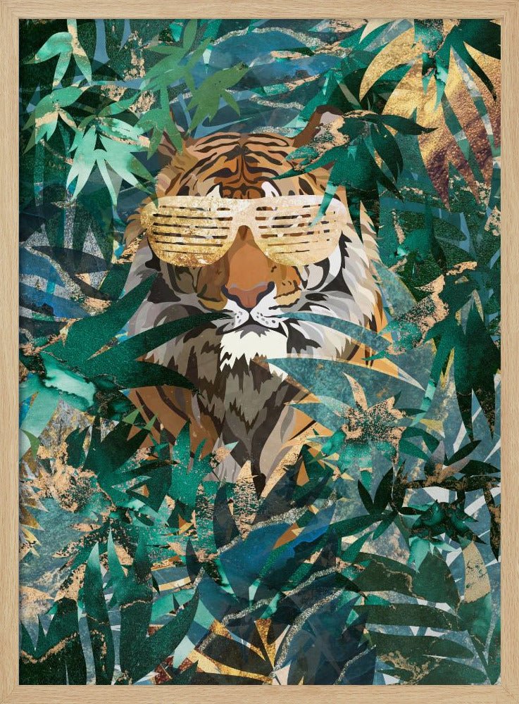 R&amp;amp;B Tiger in the jungle - Stretched Canvas, Poster or Fine Art Print - I Heart Wall Art - Poster Print, Canvas Print or Framed Art Print
