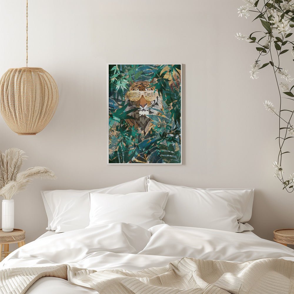 R&amp;amp;B Tiger in the jungle - Stretched Canvas, Poster or Fine Art Print - I Heart Wall Art - Poster Print, Canvas Print or Framed Art Print