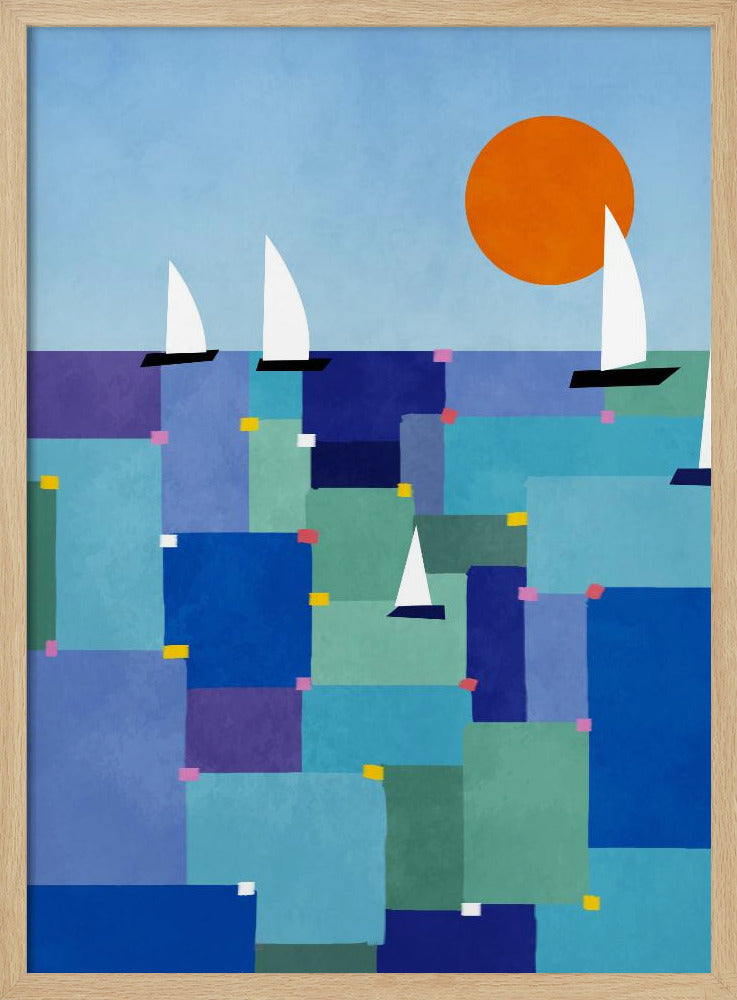 Radiant Ocean Voyage - Stretched Canvas, Poster or Fine Art Print I Heart Wall Art