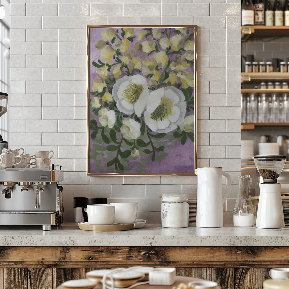 Raelynna painterly florals - Stretched Canvas, Poster or Fine Art Print I Heart Wall Art