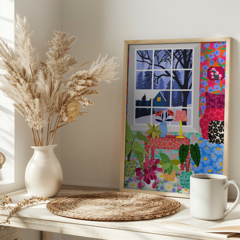 9933x14043 Din 108 Winter View - Stretched Canvas, Poster or Fine Art Print I Heart Wall Art