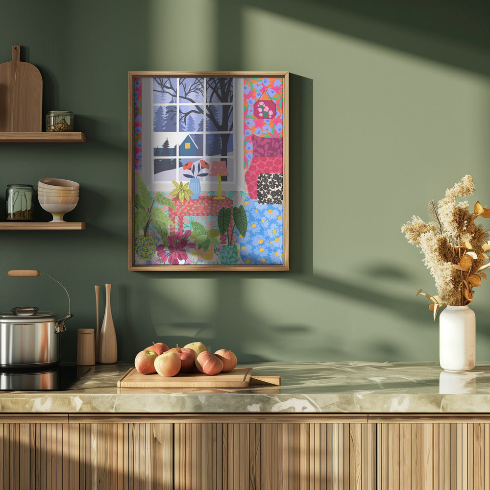 9933x14043 Din 108 Winter View - Stretched Canvas, Poster or Fine Art Print I Heart Wall Art