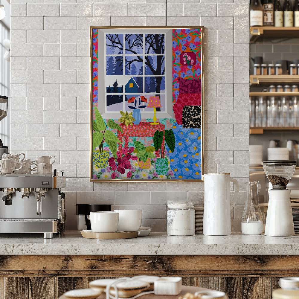 9933x14043 Din 108 Winter View - Stretched Canvas, Poster or Fine Art Print I Heart Wall Art