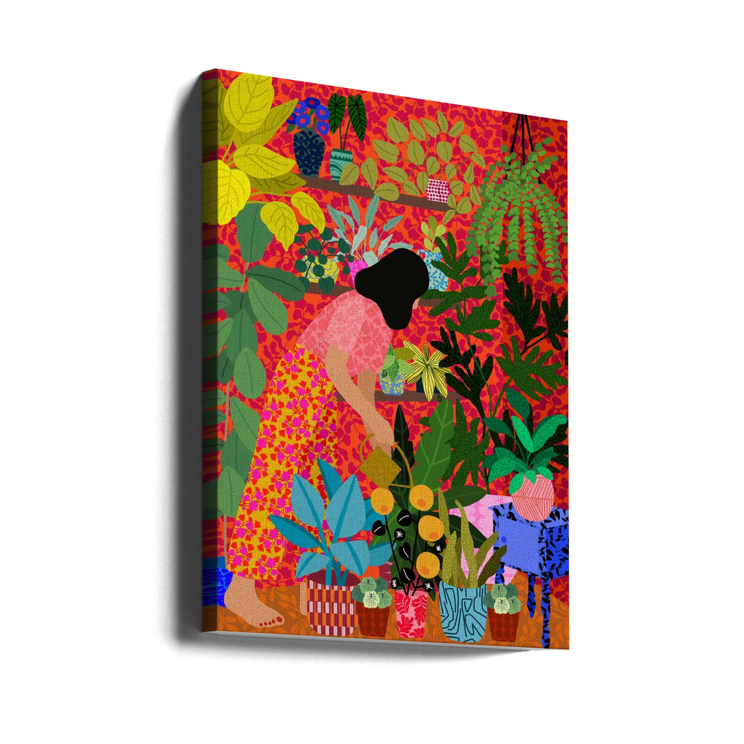 9933x14043 Din 112 Watering My Plants - Stretched Canvas, Poster or Fine Art Print I Heart Wall Art