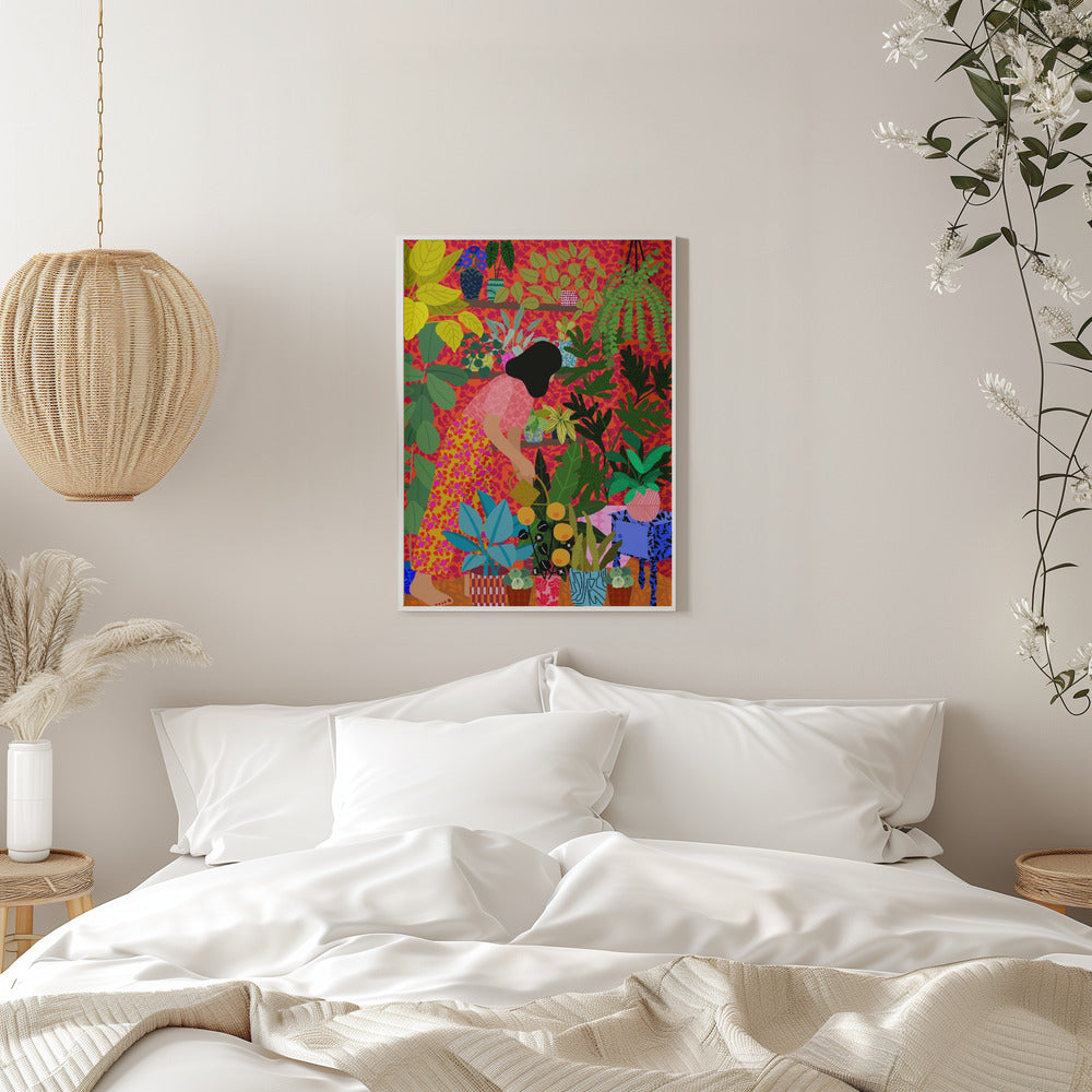 9933x14043 Din 112 Watering My Plants - Stretched Canvas, Poster or Fine Art Print I Heart Wall Art