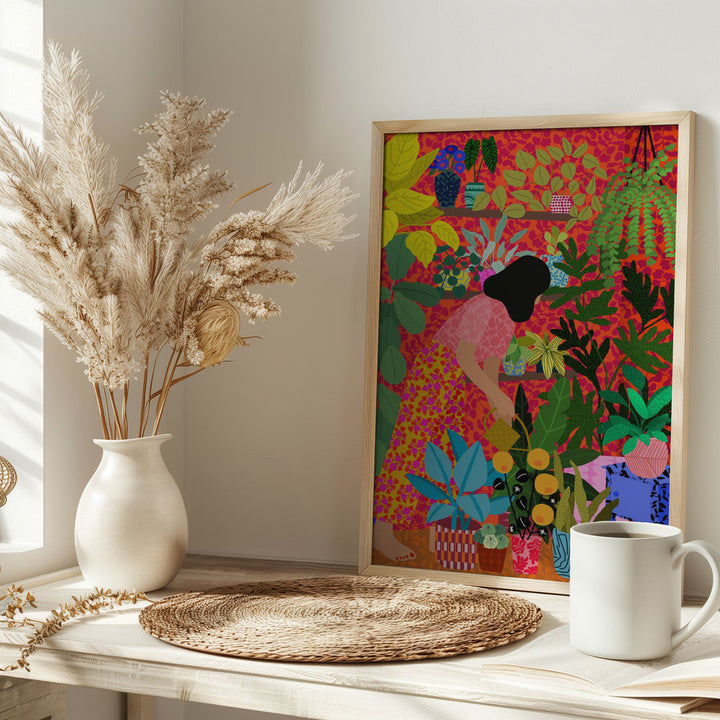 9933x14043 Din 112 Watering My Plants - Stretched Canvas, Poster or Fine Art Print I Heart Wall Art