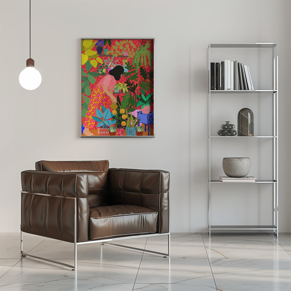 9933x14043 Din 112 Watering My Plants - Stretched Canvas, Poster or Fine Art Print I Heart Wall Art