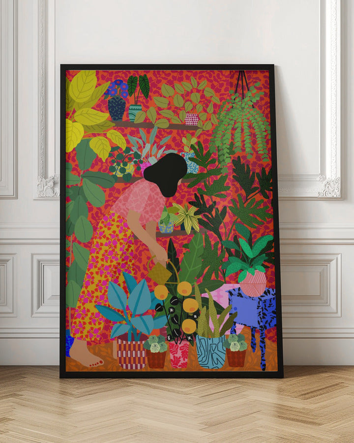 9933x14043 Din 112 Watering My Plants - Stretched Canvas, Poster or Fine Art Print I Heart Wall Art