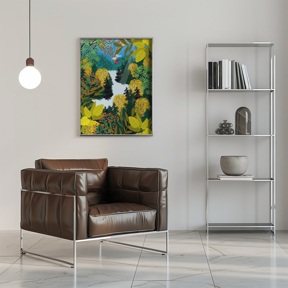9933x14043 Din 127 View From the Mountain - Stretched Canvas, Poster or Fine Art Print I Heart Wall Art