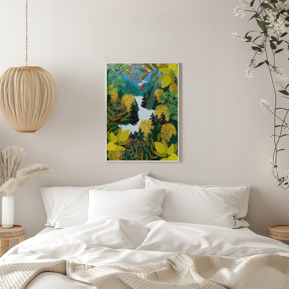 9933x14043 Din 127 View From the Mountain - Stretched Canvas, Poster or Fine Art Print I Heart Wall Art