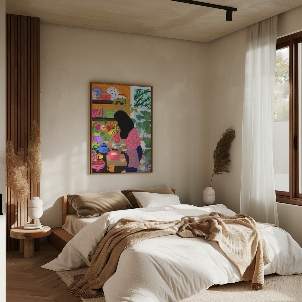 9933x14043 Din 128 Cooking My Breakfast - Stretched Canvas, Poster or Fine Art Print I Heart Wall Art