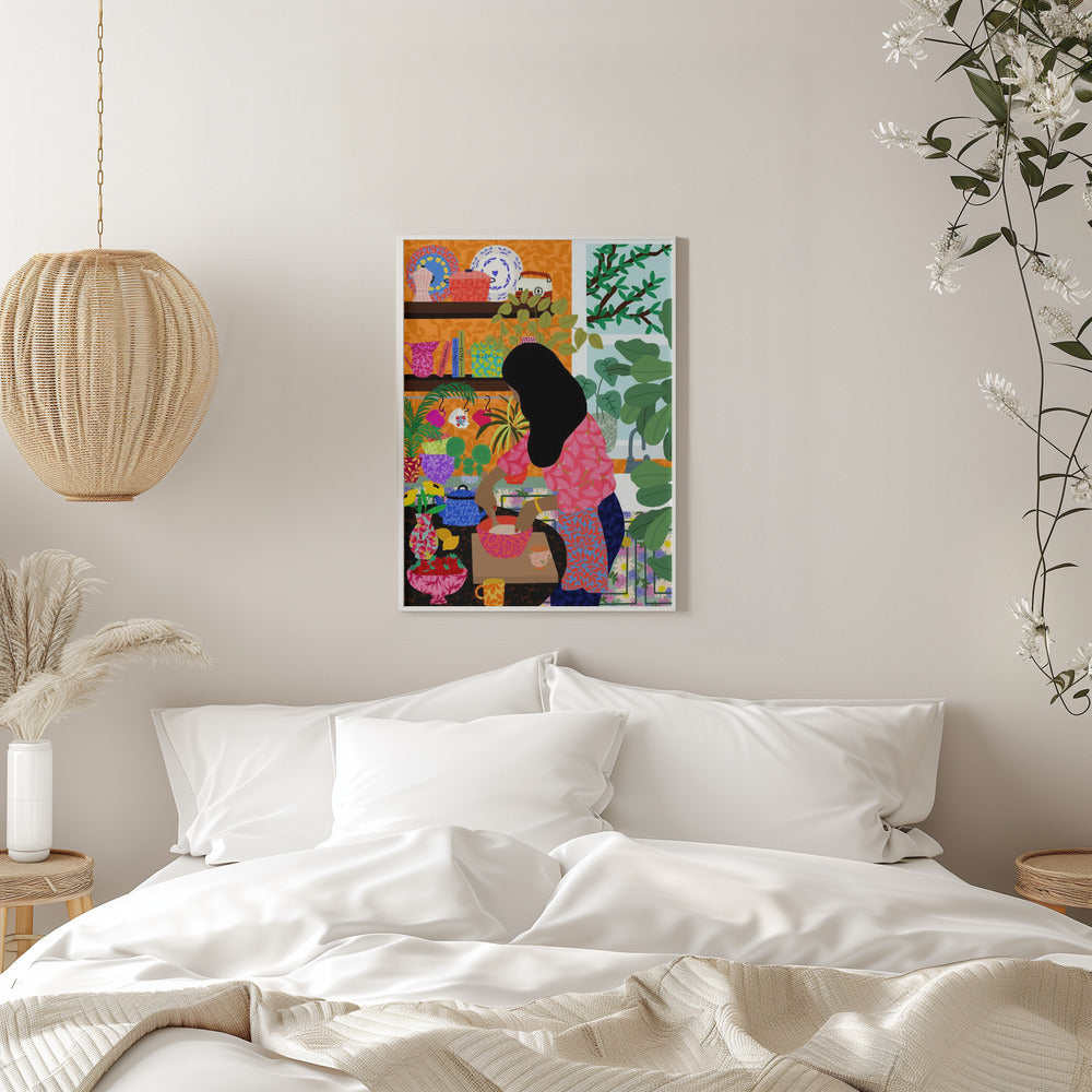 9933x14043 Din 128 Cooking My Breakfast - Stretched Canvas, Poster or Fine Art Print I Heart Wall Art