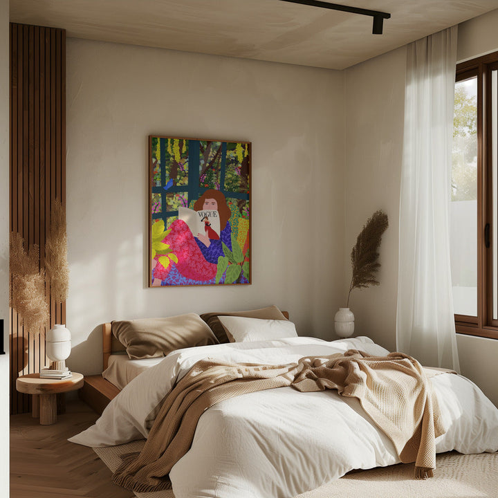 9933x14043 Din 129 Reading My Favorite Magazine - Stretched Canvas, Poster or Fine Art Print I Heart Wall Art