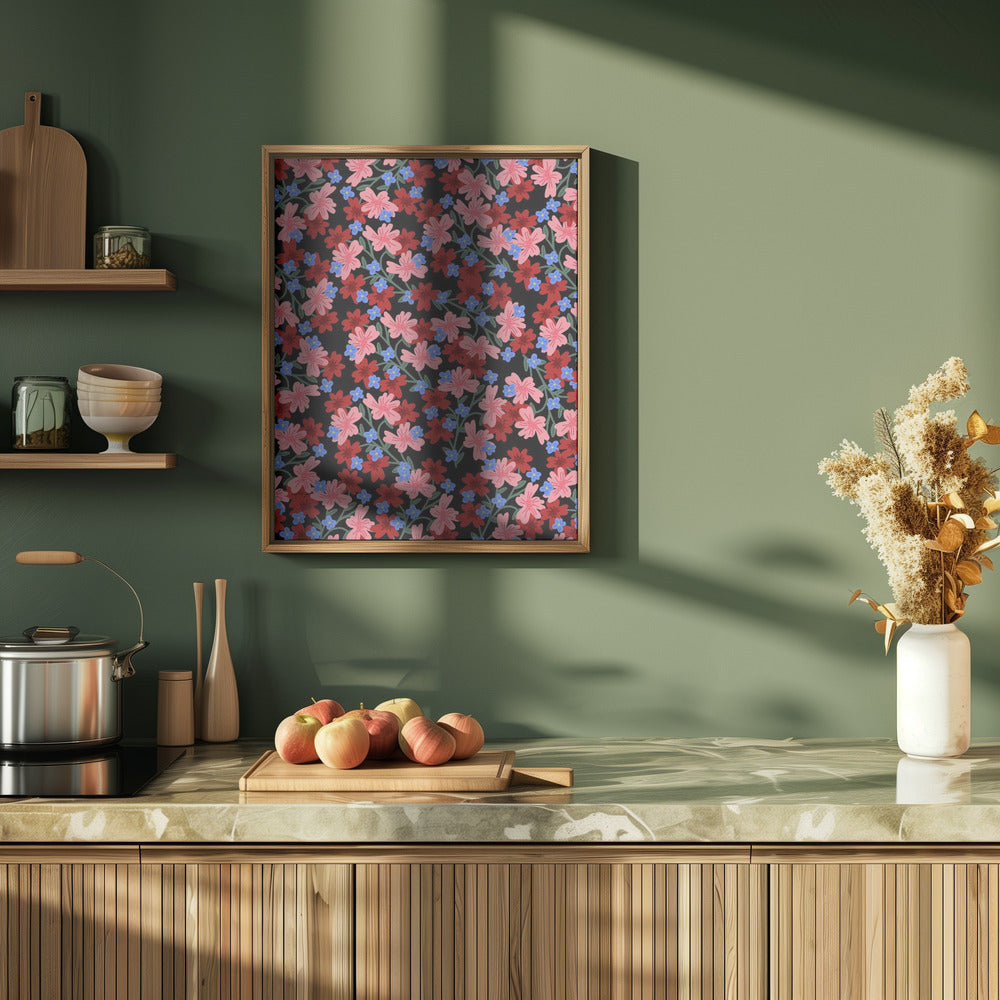 9933x14043 Din 50 Romantic Floral - Stretched Canvas, Poster or Fine Art Print I Heart Wall Art