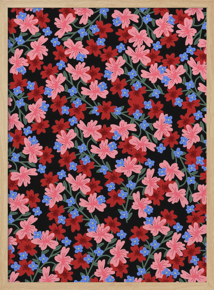 9933x14043 Din 50 Romantic Floral - Stretched Canvas, Poster or Fine Art Print I Heart Wall Art