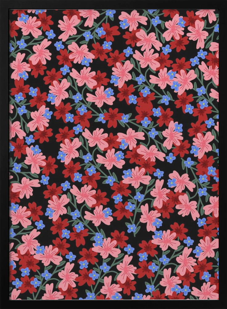 9933x14043 Din 50 Romantic Floral - Stretched Canvas, Poster or Fine Art Print I Heart Wall Art
