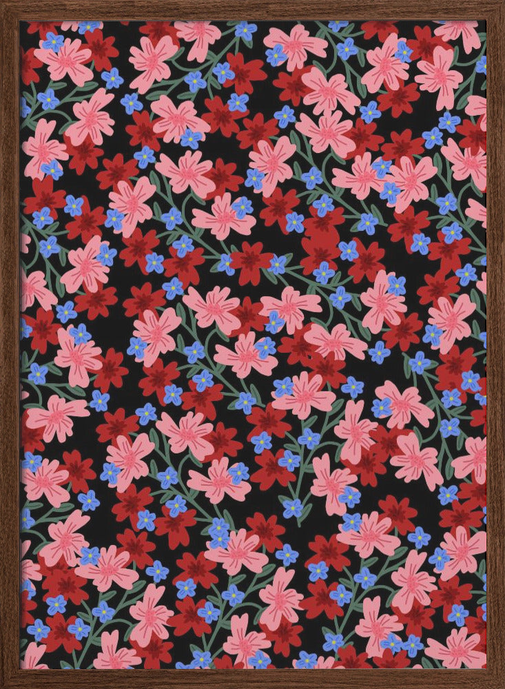 9933x14043 Din 50 Romantic Floral - Stretched Canvas, Poster or Fine Art Print I Heart Wall Art