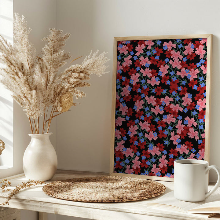 9933x14043 Din 50 Romantic Floral - Stretched Canvas, Poster or Fine Art Print I Heart Wall Art