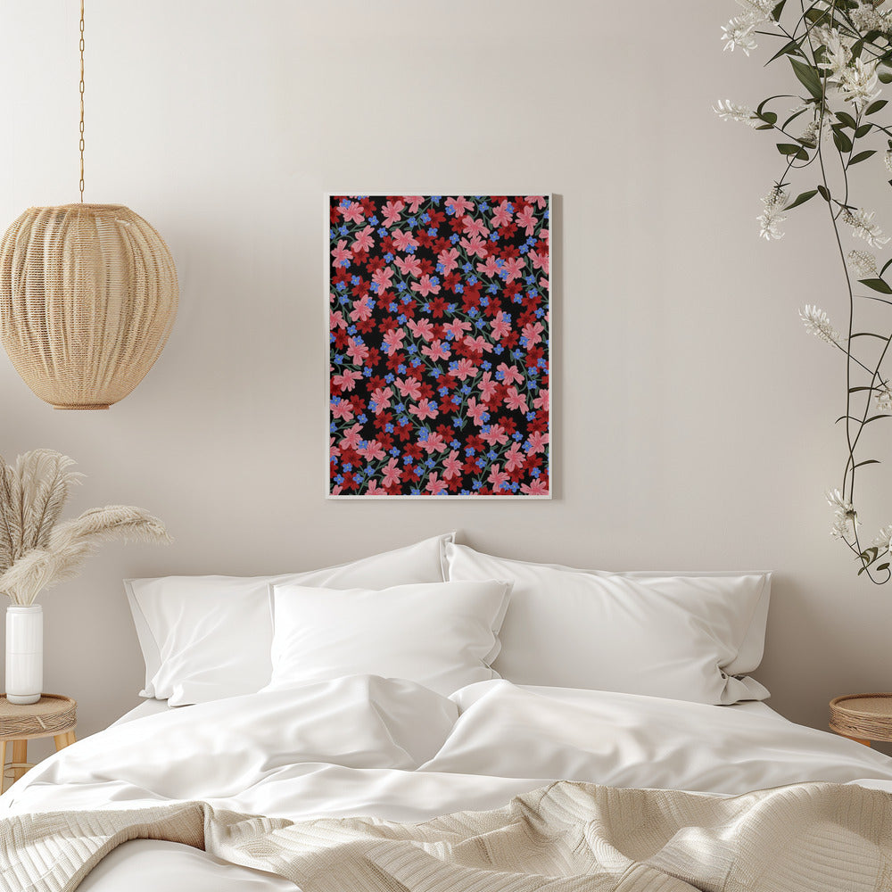 9933x14043 Din 50 Romantic Floral - Stretched Canvas, Poster or Fine Art Print I Heart Wall Art