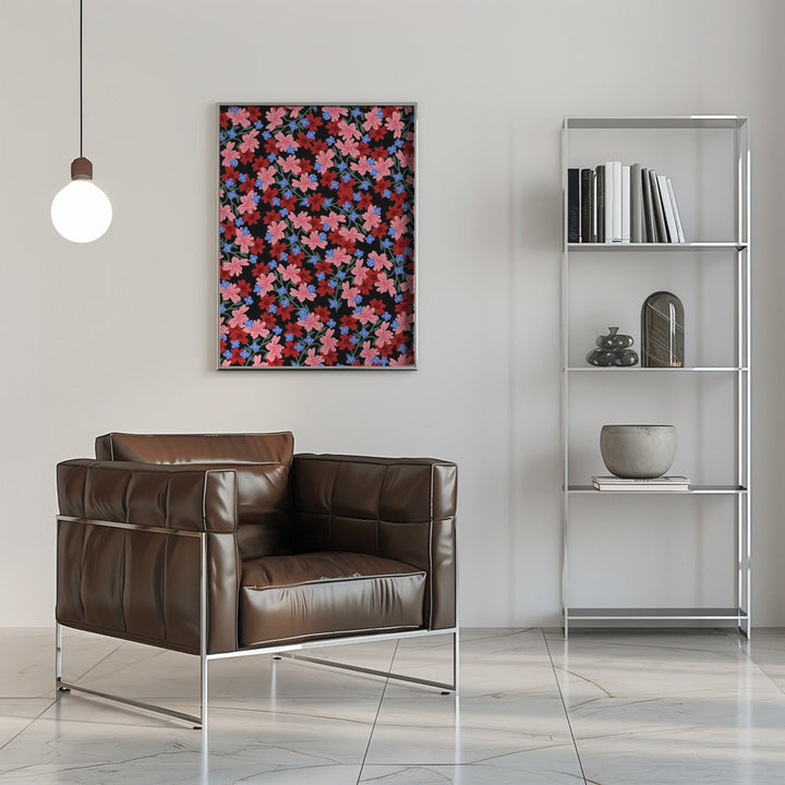 9933x14043 Din 50 Romantic Floral - Stretched Canvas, Poster or Fine Art Print I Heart Wall Art