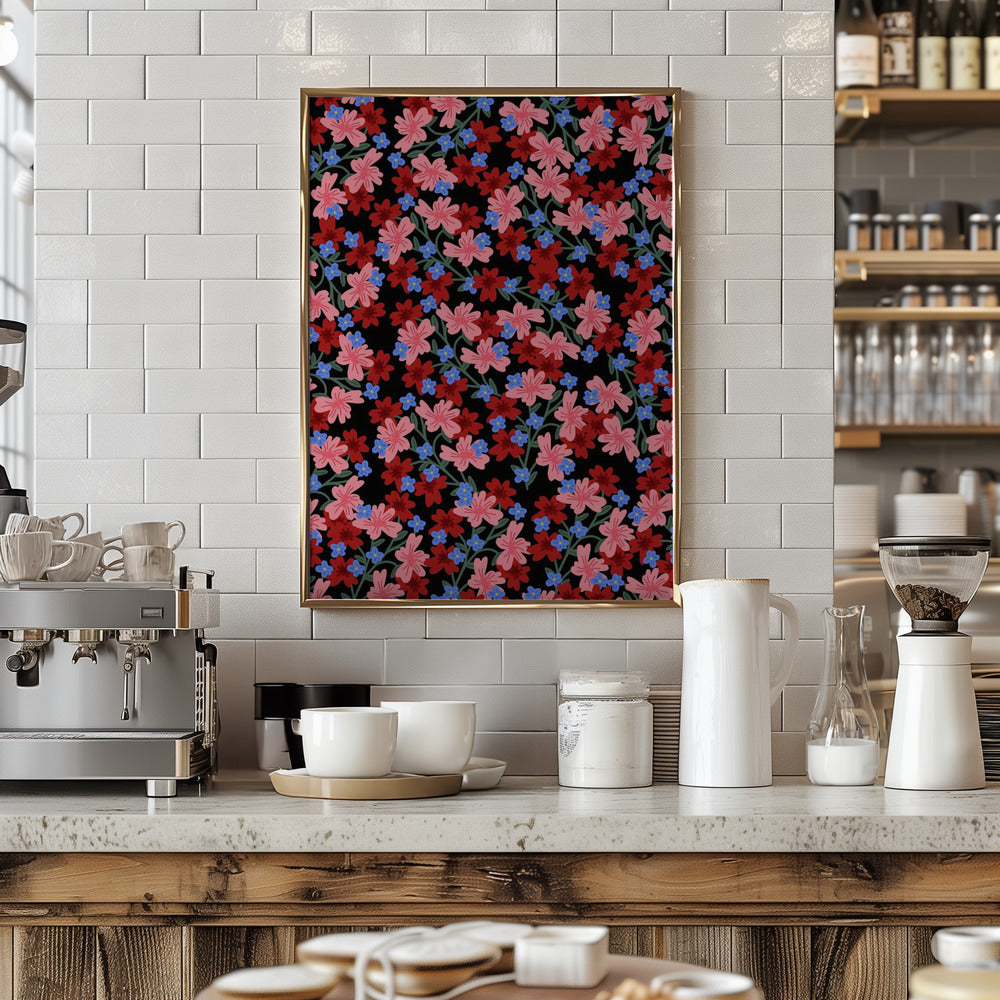 9933x14043 Din 50 Romantic Floral - Stretched Canvas, Poster or Fine Art Print I Heart Wall Art