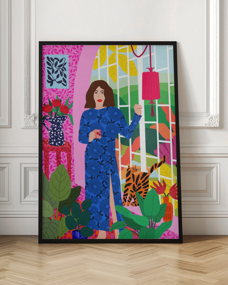 9933x14043 Din 57 Getting My Early Morning Tea - Stretched Canvas, Poster or Fine Art Print I Heart Wall Art