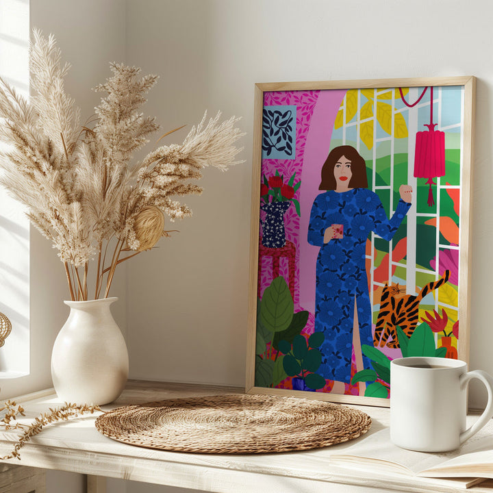 9933x14043 Din 57 Getting My Early Morning Tea - Stretched Canvas, Poster or Fine Art Print I Heart Wall Art