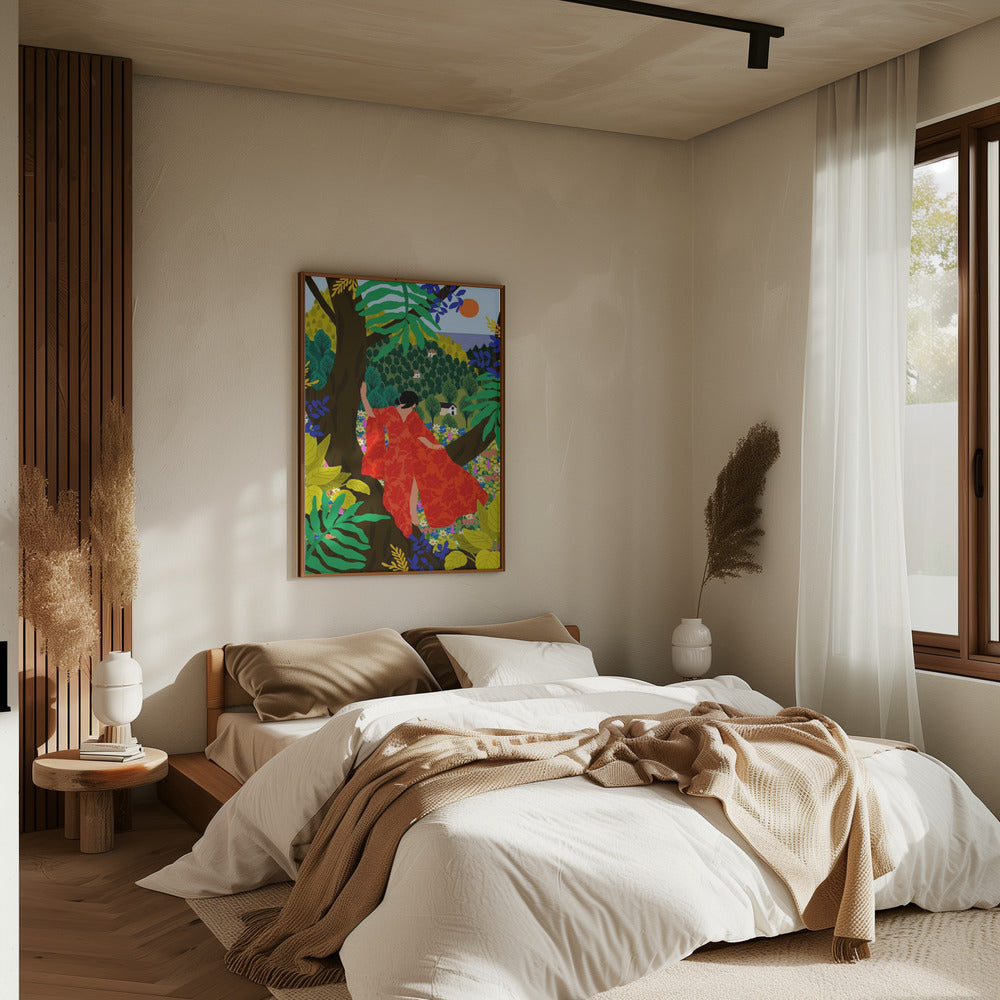 9933x14043 Din 76 Girl In a Tree - Stretched Canvas, Poster or Fine Art Print I Heart Wall Art
