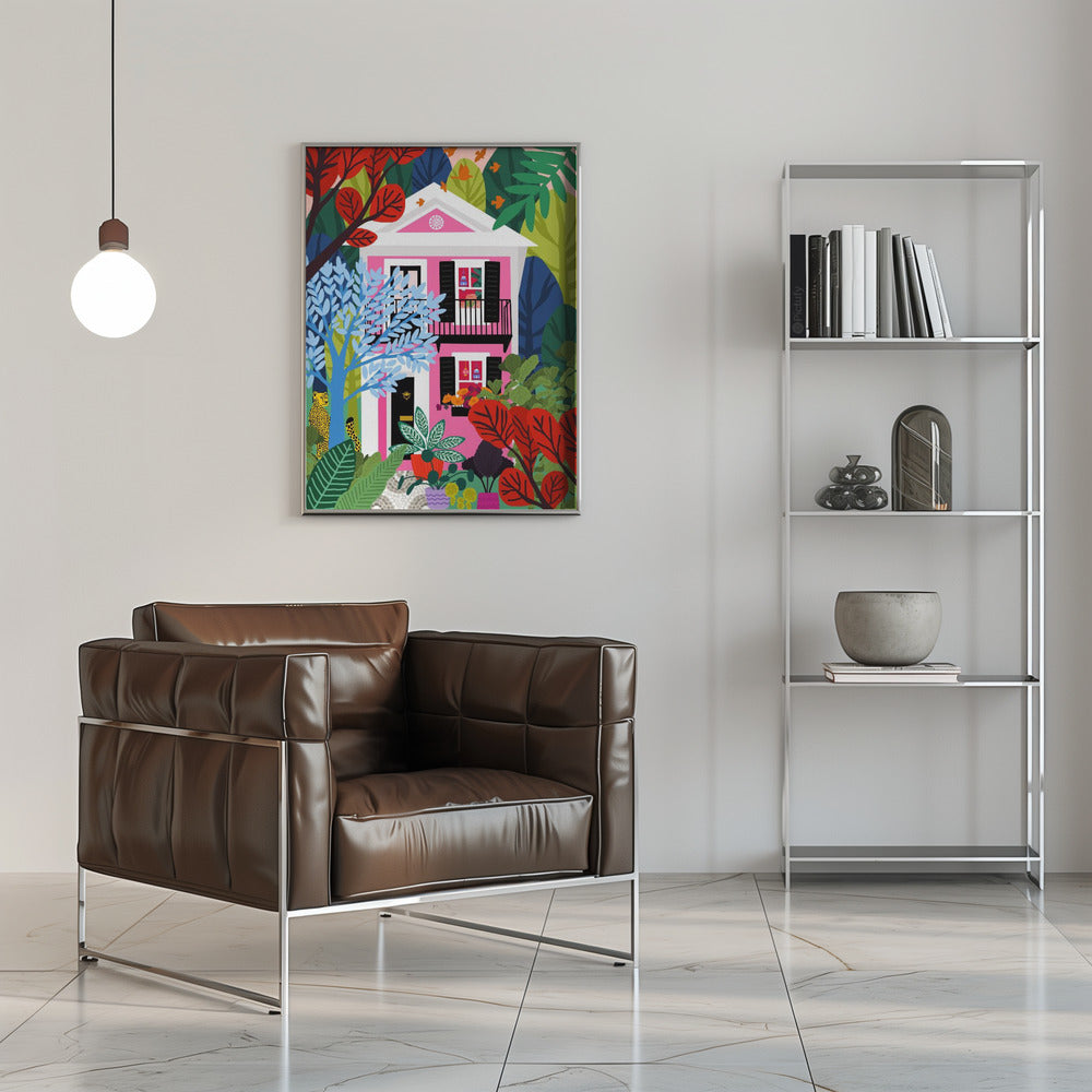 9933x14043 Din 79 House In the Woods - Stretched Canvas, Poster or Fine Art Print I Heart Wall Art